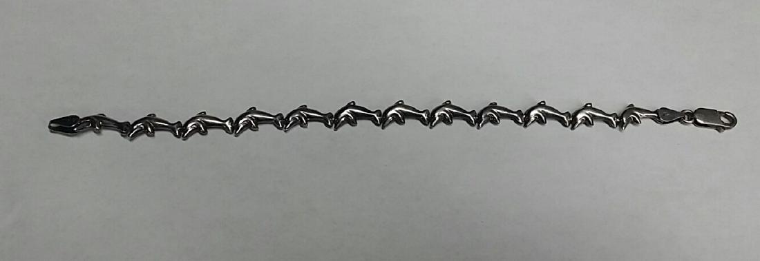 Vintage Sterling Silver Dolphin Bracelet: Vintage Sterling Silver Dolphin Bracelet