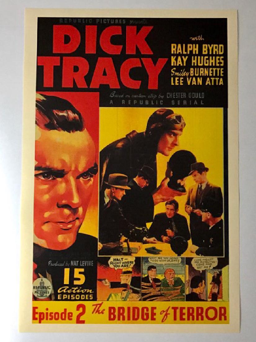 1930’s DICK TRACY Movie Theatre Lobby Card Poster: EP. 2 The Bridge of Terror 12” x 18” Print Date Unknown