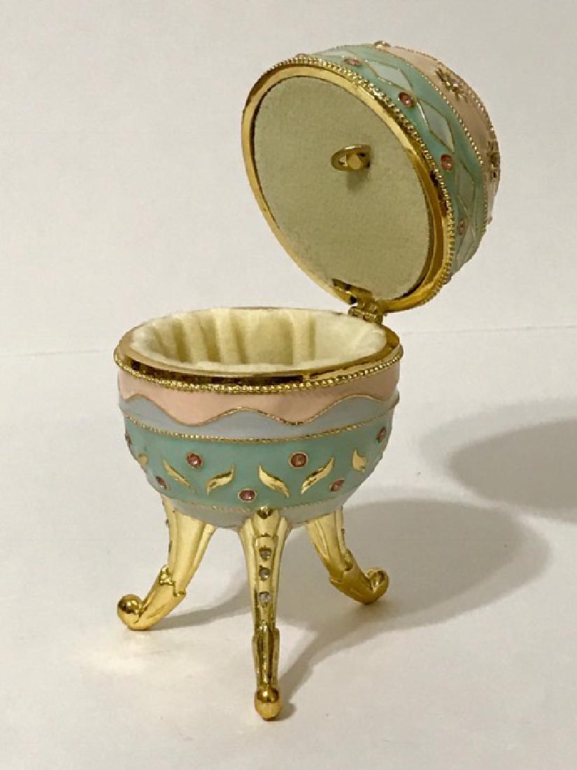 Beautiful Jeweled & Enameled EGG Music Box: Great Piece – Working - See all Photos