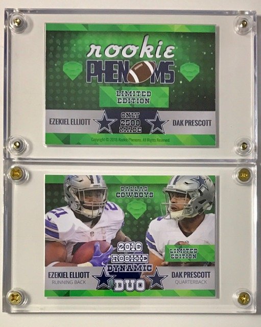 Rare PRESCOTT & ELLIOTT Rookie DUO Football Card: Rare PRESCOTT & ELLIOTT Rookie DUO Football Card