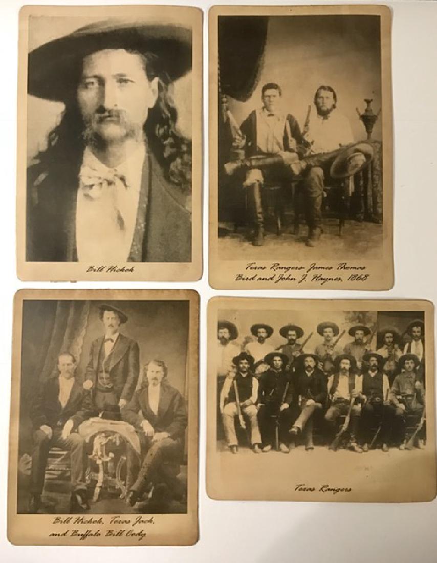 Lot of 4 Infamous Old West Card Stock Photographs: Lot of 4 Infamous Old West Card Stock Photographs