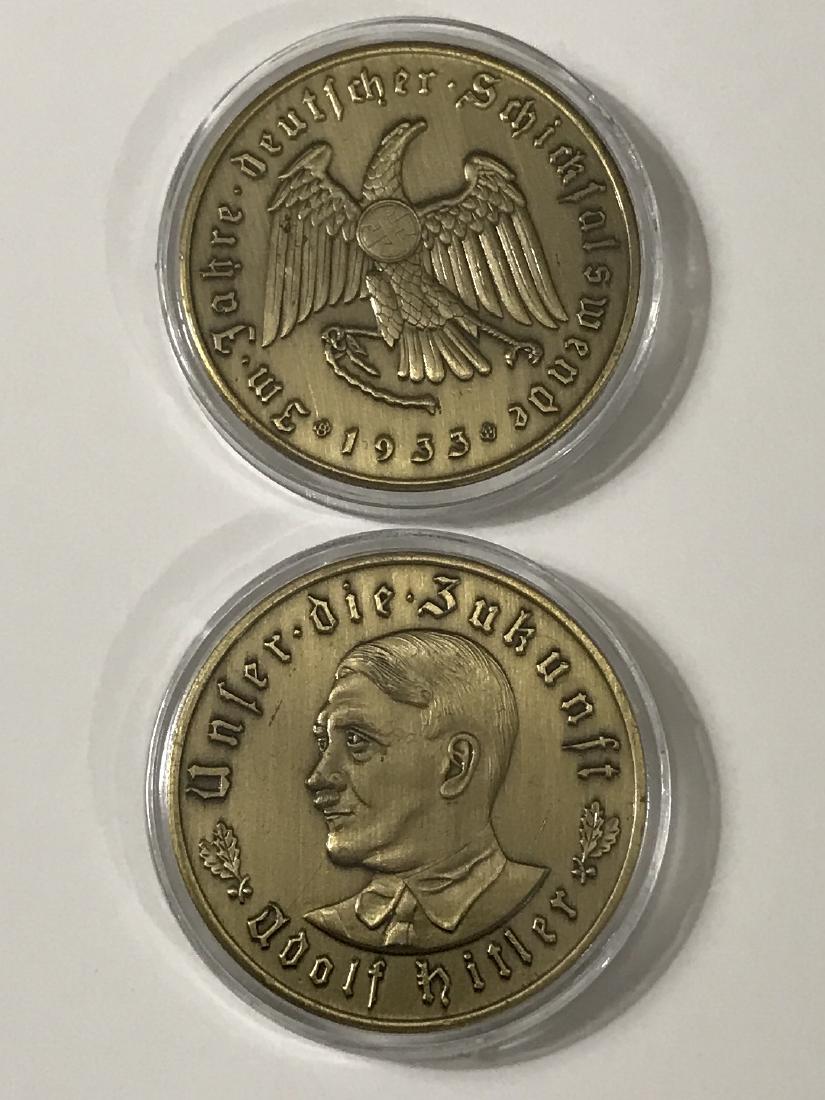 1933 Adolf Hitler Bronze Relief Medal/Medallion: Encapsulated – Pristine