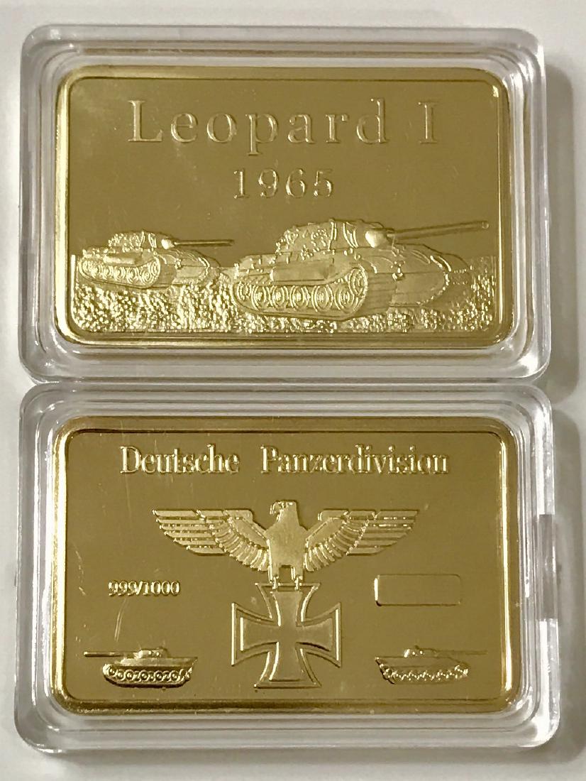 Nazi WW2 Panzer Division 999 Gold Clad Bullion Bar: Nazi WW2 Panzer Division 999 Gold Clad Bullion Bar