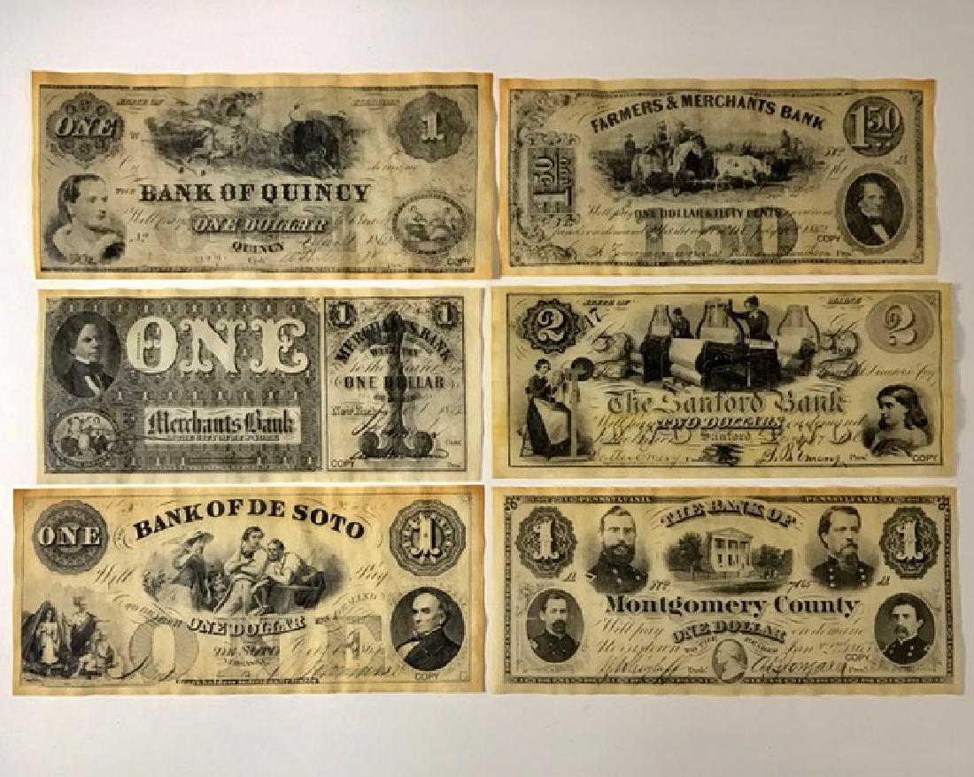 1860’s Civil War Union States Paper Currency READ: Being Sold as Preserved Exact Replicas