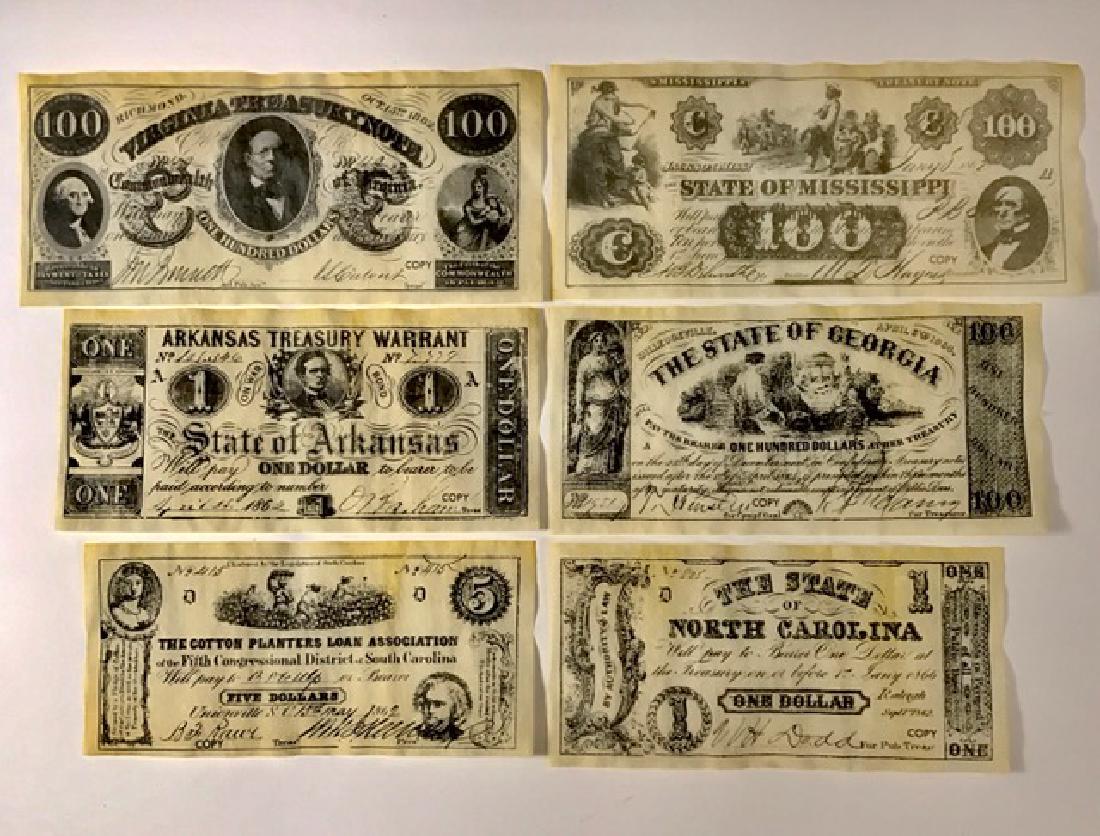 1860’s Civil War Union States Paper Currency READ: Being Sold as Preserved Exact Replicas