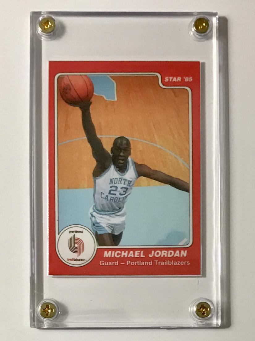 Rare 1985 MICHAEL JORDAN “Error” Rookie Card: Logo & Text Error – 1985 Star Custom Rookie Card