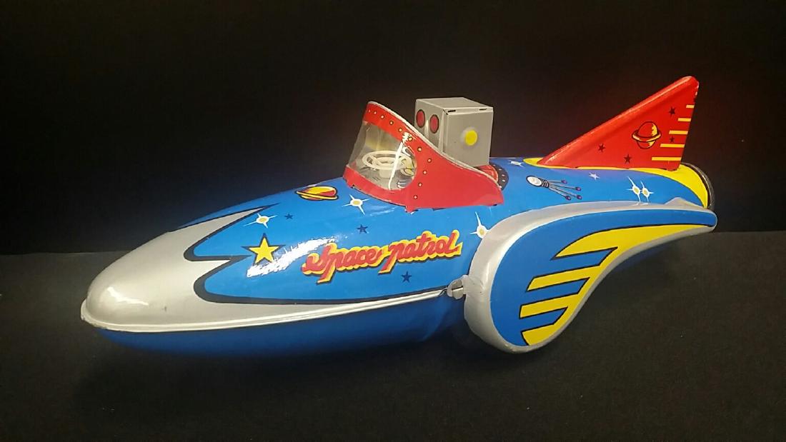 Vintage Style Tin Space / Rocket Toy: Robot Tin Toy, Friction