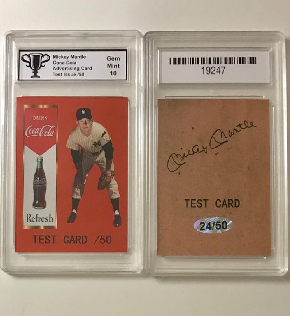 Rare TEST Card MICKEY MANTLE Baseball Card: “COCA-COLA” Test Card – #24 of Only 50 Printed