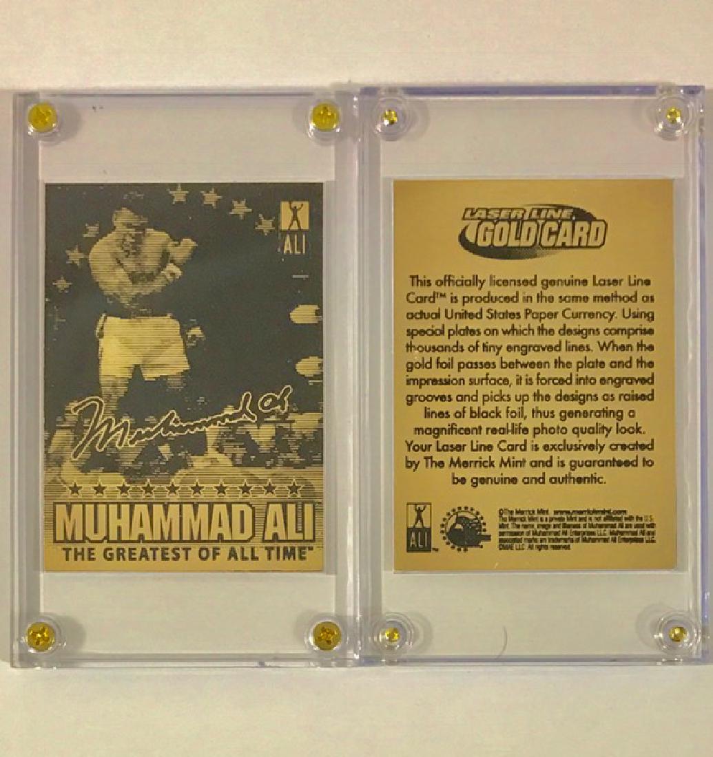 Rare Merrick Mint Gold MUHAMMAD ALI Boxing Card: Laser Line Gold Car by The Merrick Mint
