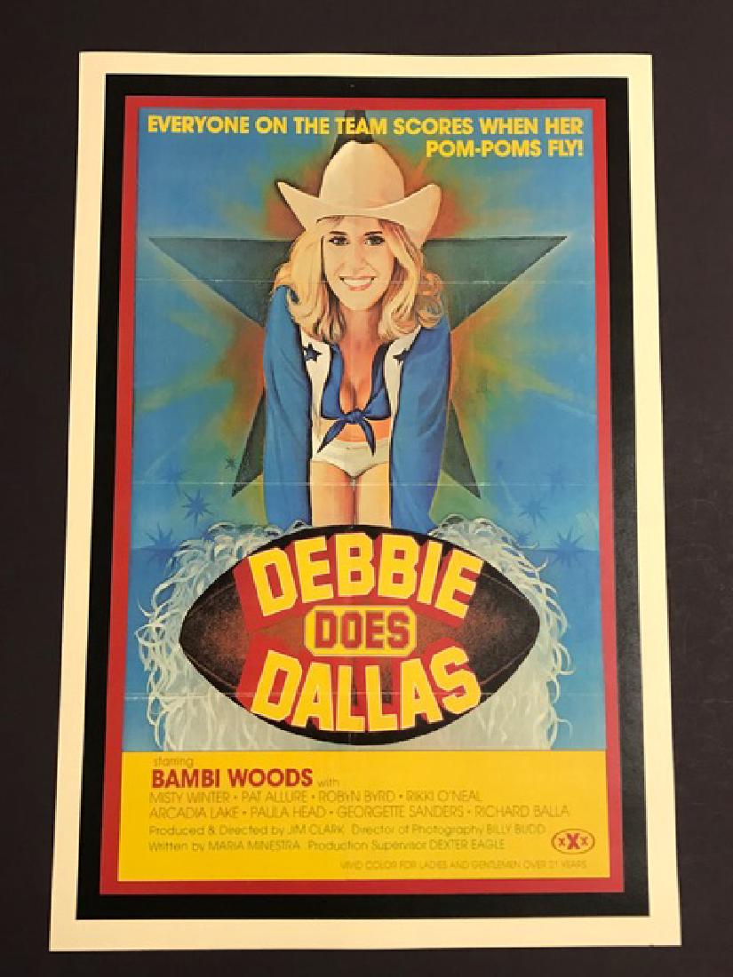 DEBBIE DOES DALLAS X-Rated Movie Lobby Poster: Infamous XXX Rated Movie Theatre Lobby Card Poster 12” x 18” – Print Date Unknown