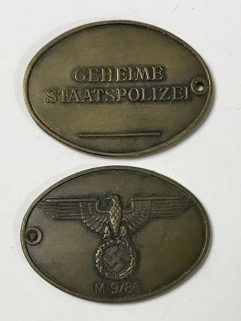 WW2 German Nazi Secret Police Gestapo Disc: WW2 German Nazi Secret Police Gestapo Disc