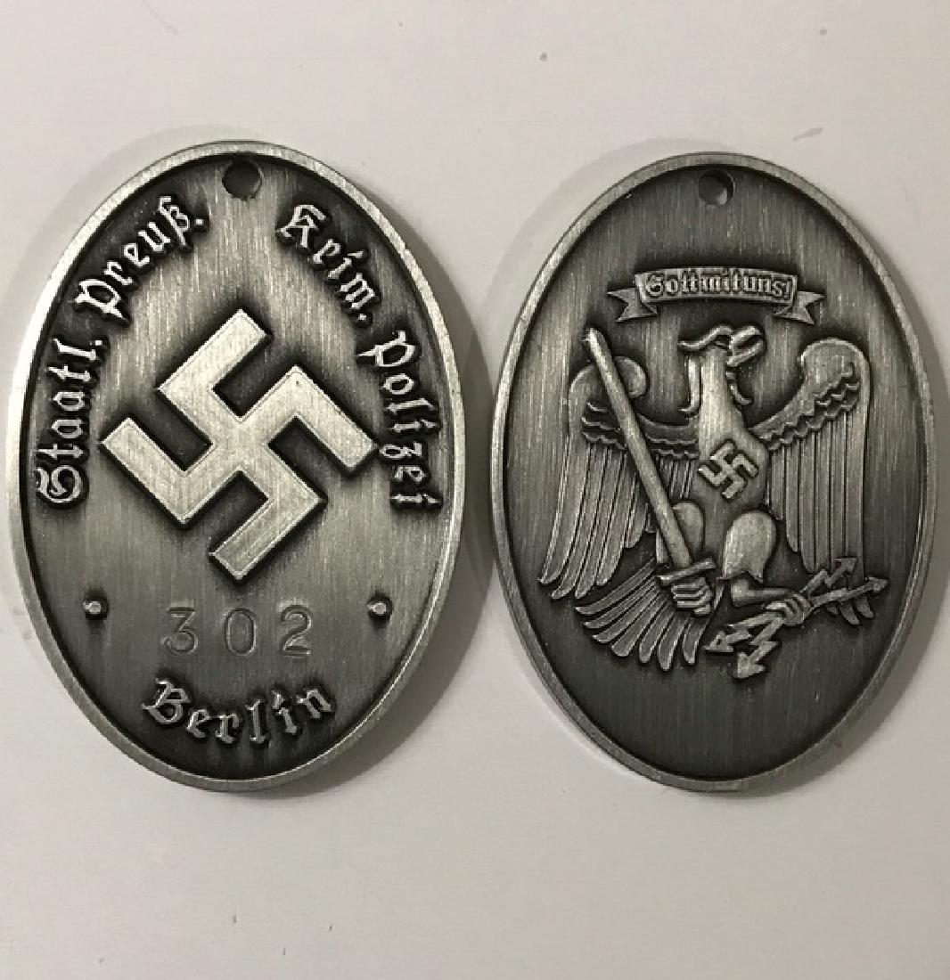WW2 German Nazi SS Police Gestapo Disc: WW2 German Nazi SS Police Gestapo Disc