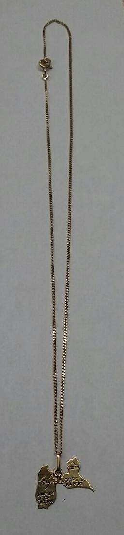 Vintage 18k Gold Necklace & Charm: 2.5 grams