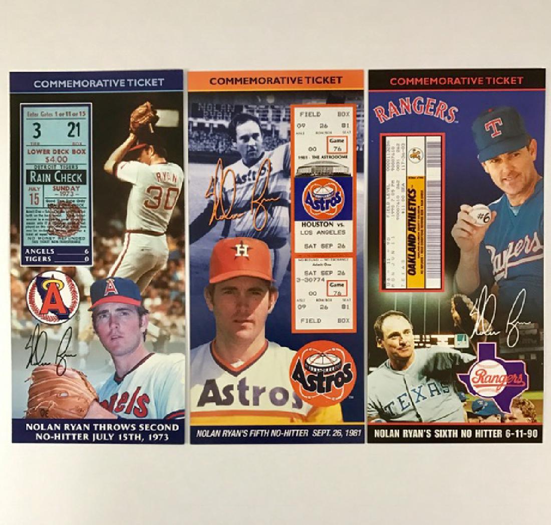 Lot of 3 Rare LTD Edition NOLAN Memorabilia: Lot of 3 Commemorative Tickets to Historic Games