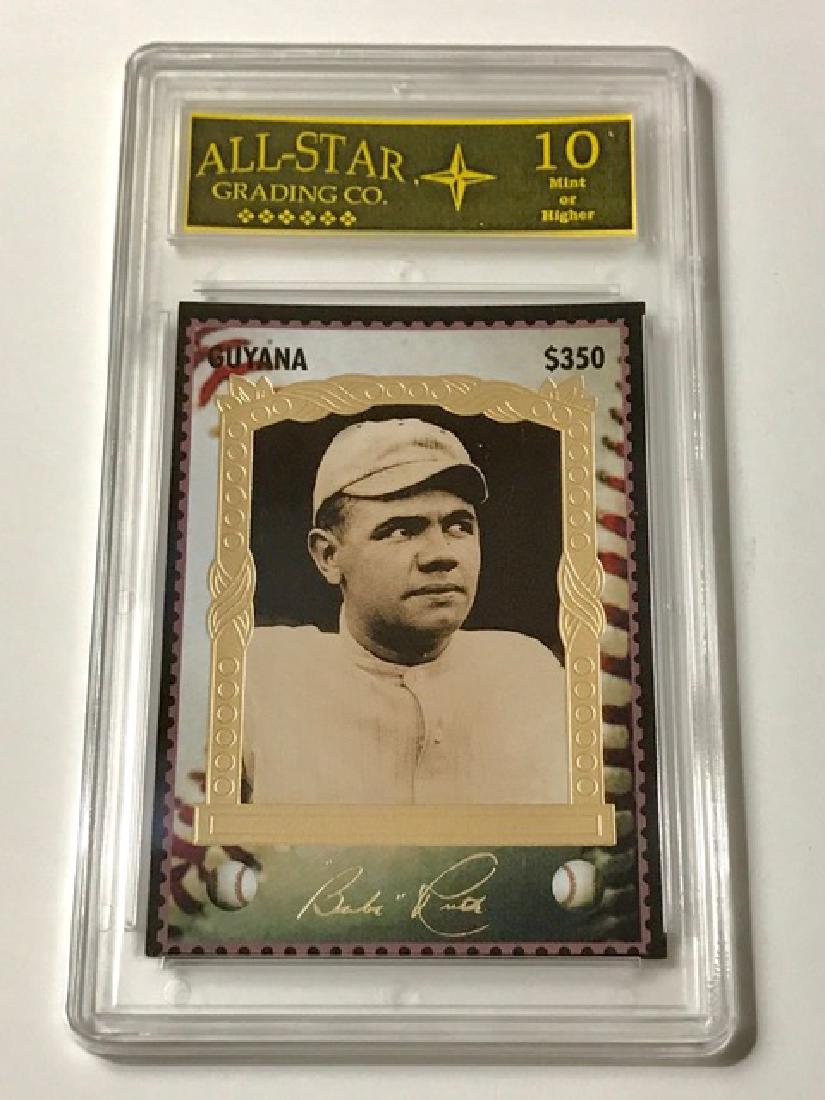 Rare BABE RUTH Signed “Guyana” Baseball Card: Rare BABE RUTH Signed “Guyana” Baseball Card