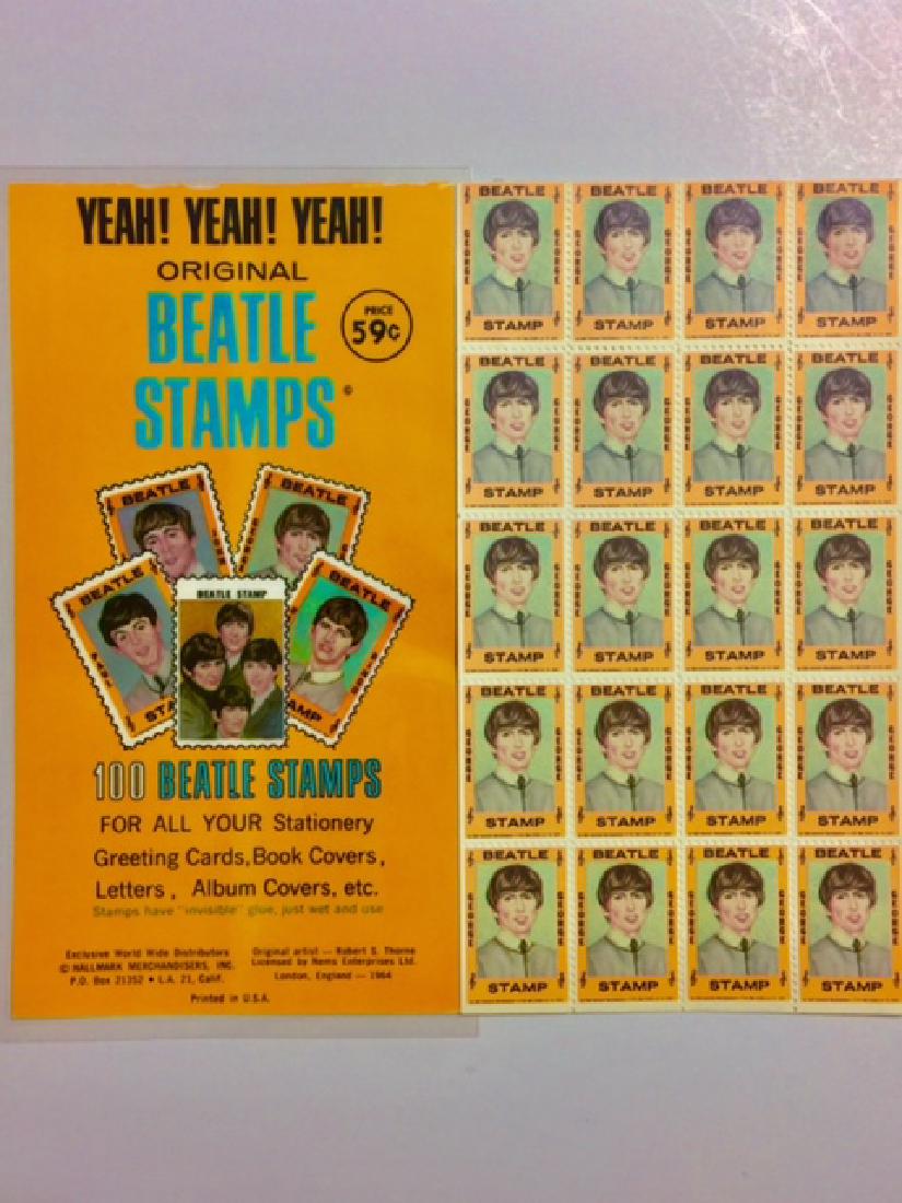 Un-Cut 1964 The BEATLES *George Harrison* Stamps: GEORGE HARRISON