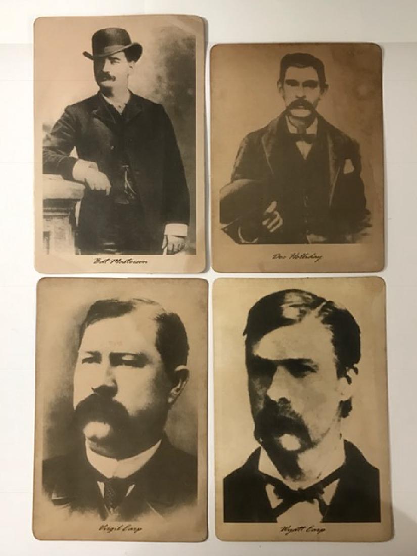 Lot of 4 Infamous Old West Card Stock Photographs: Lot of 4 Infamous Old West Card Stock Photographs