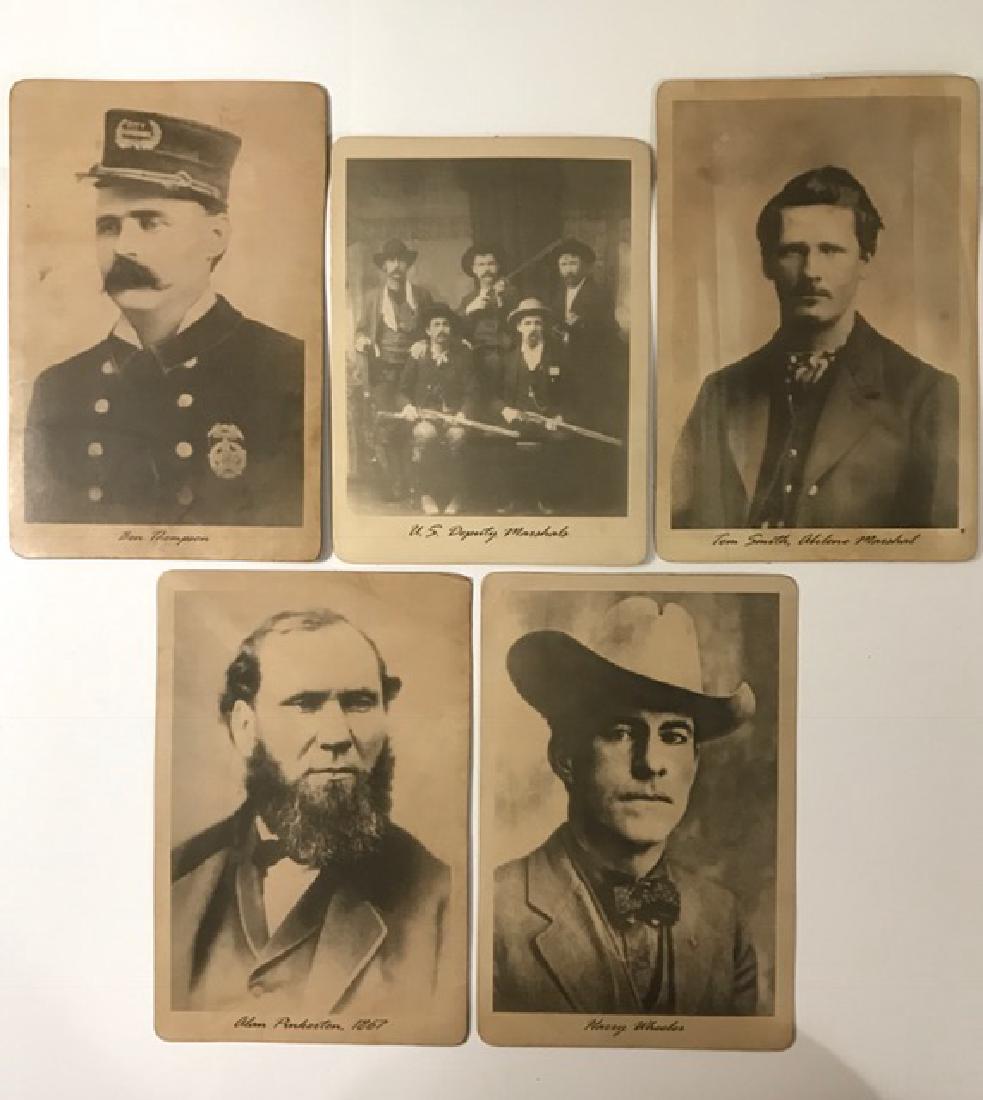 Lot of 4 Infamous Old West Card Stock Photographs: Lot of 4 Infamous Old West Card Stock Photographs