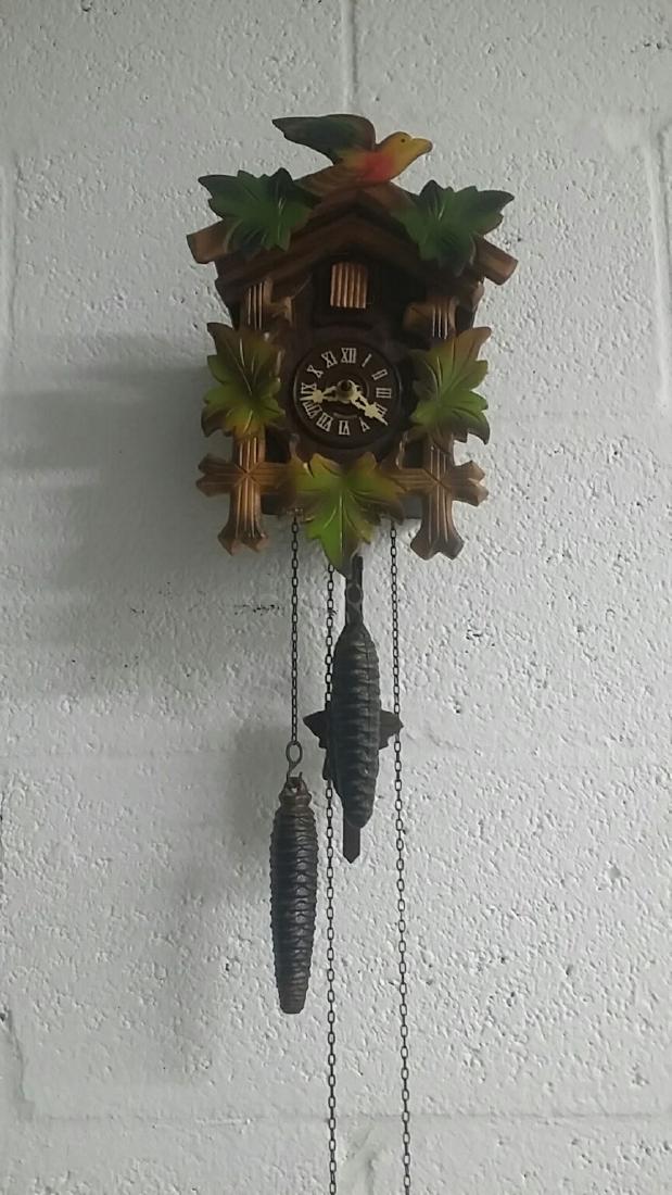 Vintage German Cuckoo Clock: Complete, We have not tested it, but owner claimed it was working
