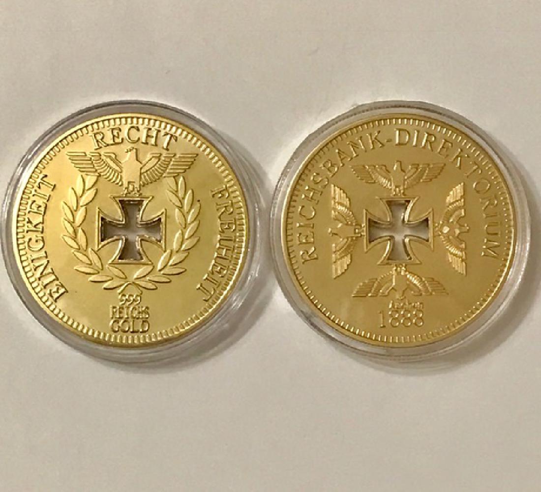 1oz .999 Gold German Iron Cross REICHS Gold Coin: Great .999 Gold clad Coin - Multiple Photos Posted