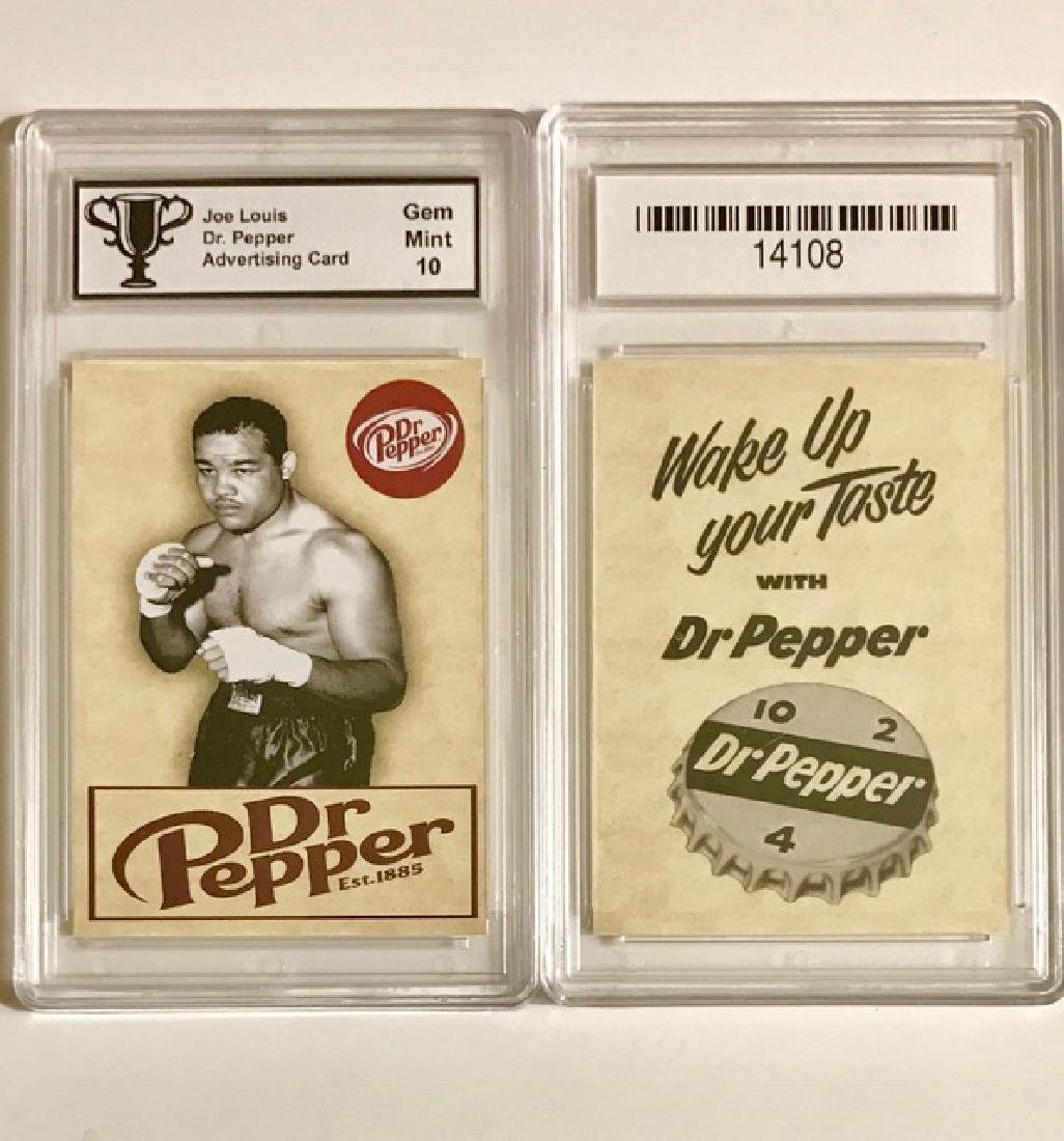 Rare Gem 10 JOE LOUIS Dr. Pepper Advertising Card: RARE - Great Card â€“ Multiple Photos Posted