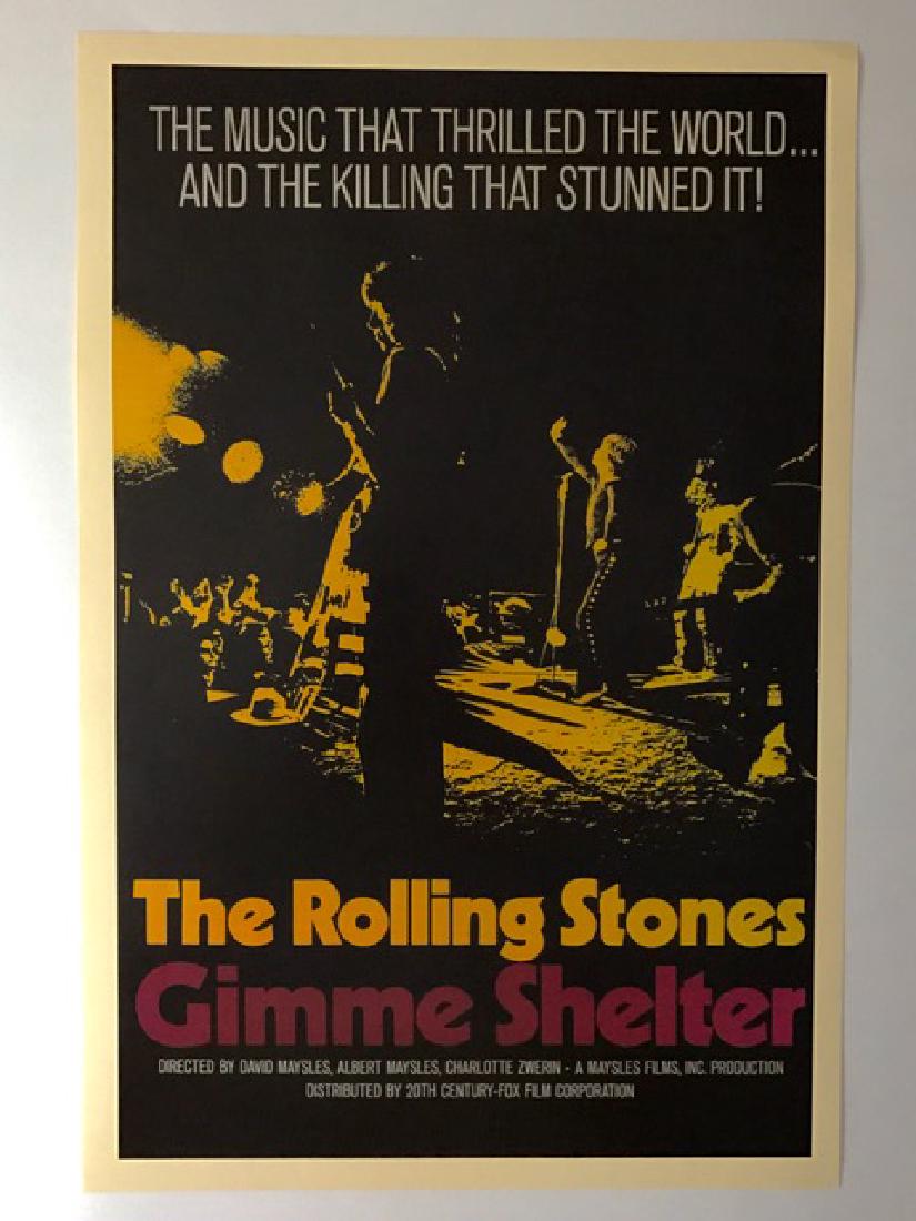 1970 ROLLING STONES Movie Lobby Card Poster: â€œGIMME SHELTERâ€ â€“ 12â€ x 18â€ - Print Date Unknown