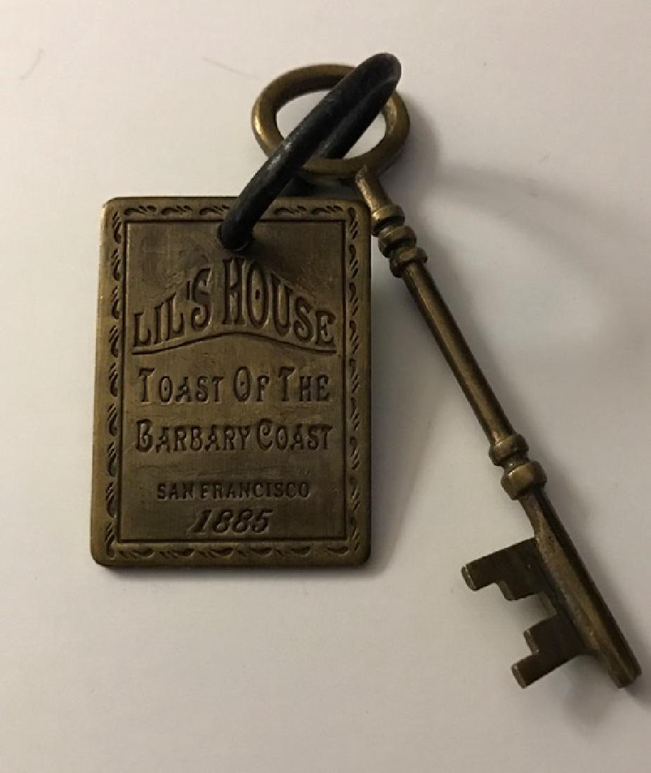 Old West 1885 Lilâ€™s House Saloon Brothel Room Key: Great Piece â€“ Multiple Photos Posted