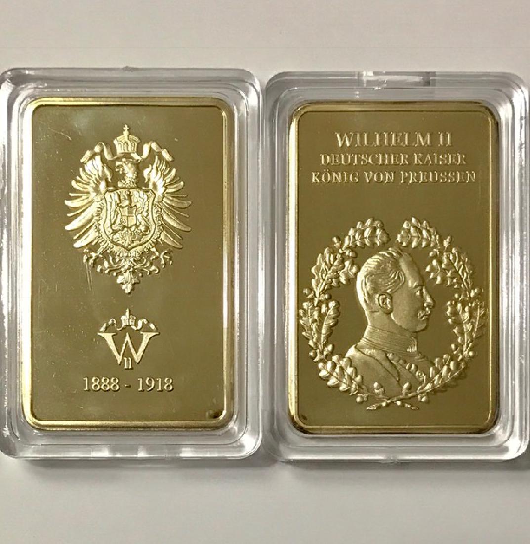 WW1 German â€œKONIG VON PREUSSENâ€ Gold Clad Bar: WW1 German â€œKONIG VON PREUSSENâ€ Gold Clad Bar