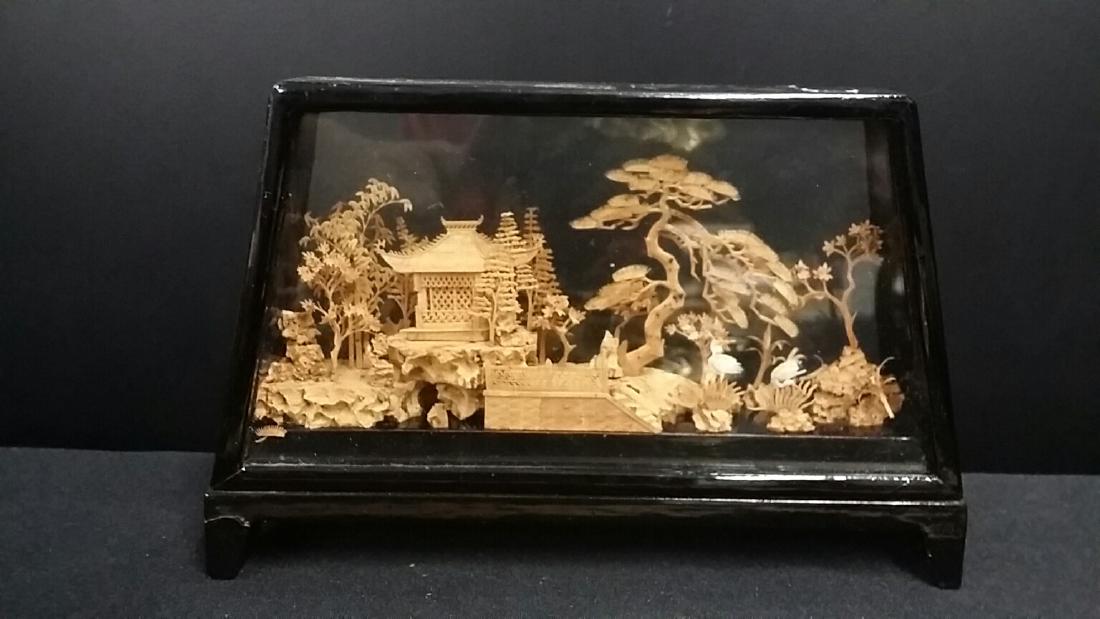 Vintage Chinese Cork Carved Art: Vintage Chinese Cork Carved Art
