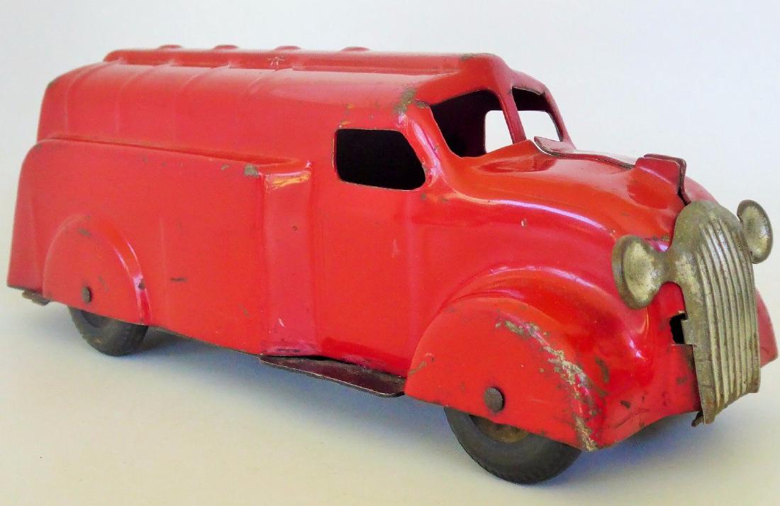 WYANDOTTE OIL TANKER TRUCK PRESSED STEEL TOY: Circa 1930s, 10.25", Great Condition