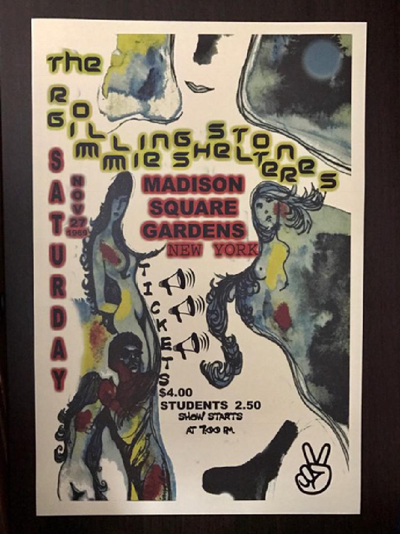 1969 The ROLLING STONES Music Concert Poster: “Gimme Shelter” – 12” x 18” – Print Date Unknown
