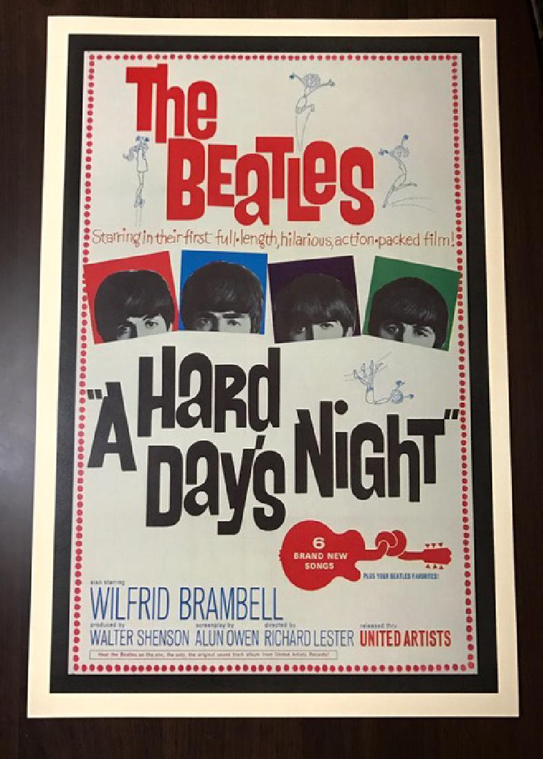 1964 The BEATLES Movie Theatre Lobby Card Poster: “A Hard Day’s Night” – 12” x 18” – Print Date Unknown