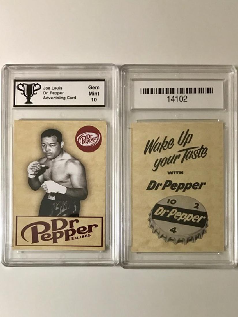 JOE LOUIS - Dr. Pepper Advertising Boxing Card: Gem Mint 10