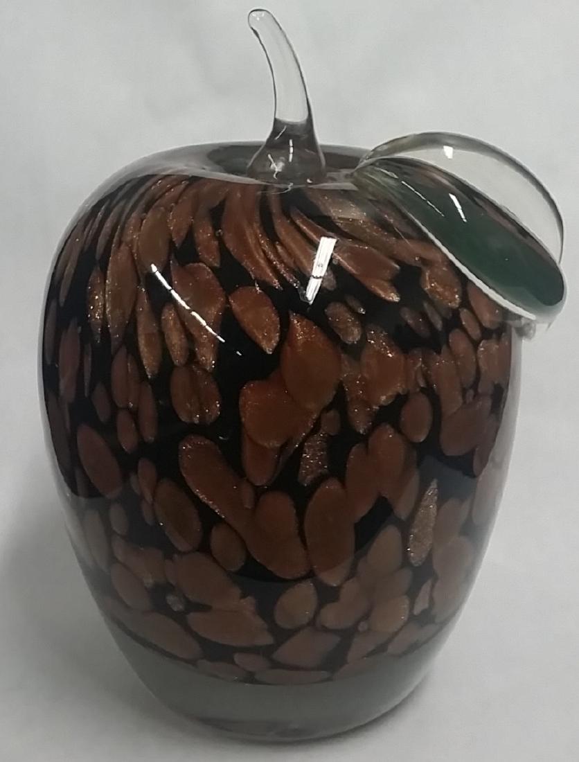 Heavy Murnao Style Glass Fruit Paperweight: Heavy Murnao Style Glass Fruit Paperweight