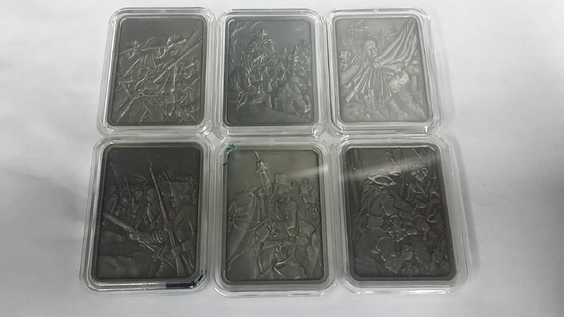 Lot of 6 Revolutionary War Bronze Bars: Lot of 6 Revolutionary War Bronze Bars