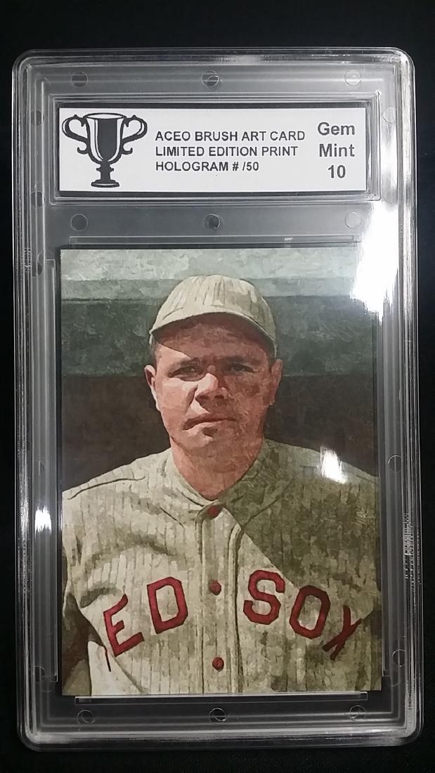 ACEO Brush Art Limited Babe Ruth Card GEM MINT 10: #17 out of 50