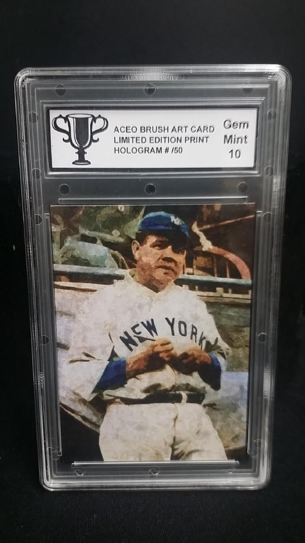 ACEO Brush Art Limited Babe Ruth Card GEM MINT 10: #03 out of 50