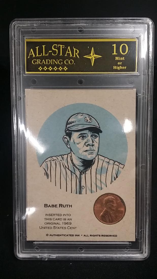 ALL Star Graded Babe Ruth Coin Car GEM MINT 10: ALL Star Graded Babe Ruth Coin Car GEM MINT 10
