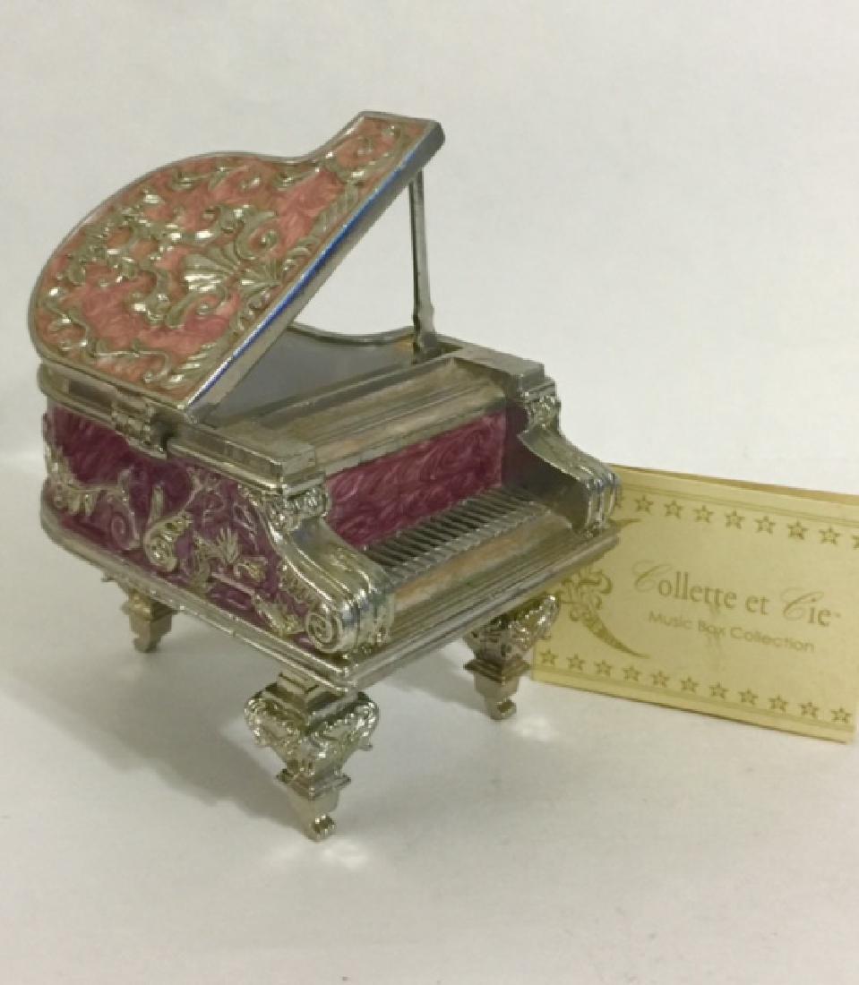 Signed Working Jeweled & Enameled Piano Music Box: “COLLETTE ET CIE” Music Box Collection