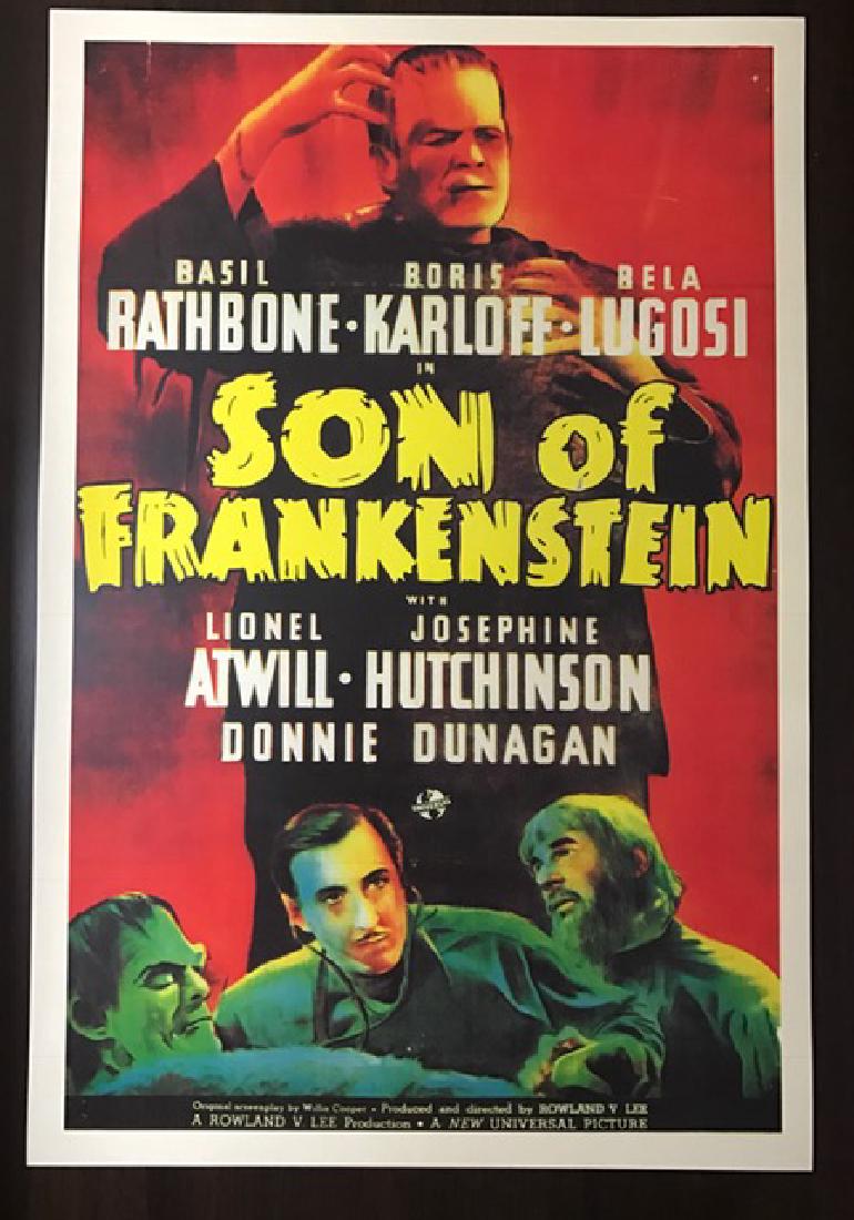 1939 The Son of Frankenstein Movie Lobby Poster: Movie Theatre Lobby Card 12” x 18” Print Date Unknown