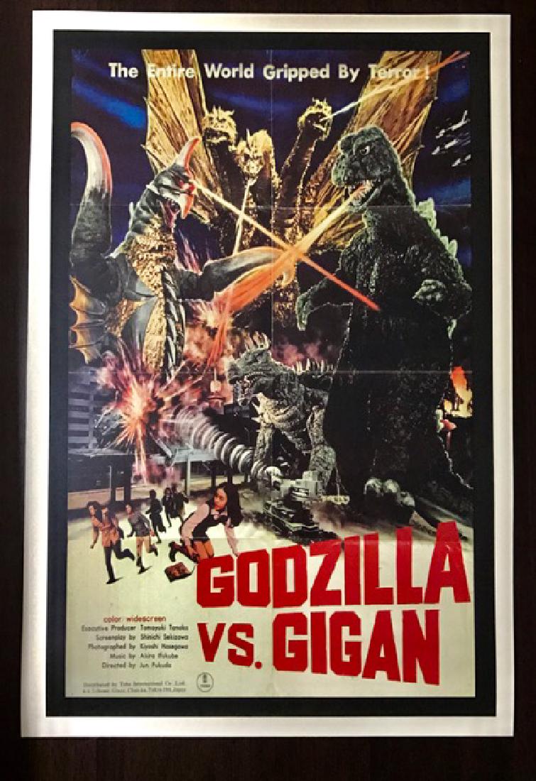 GODZILLA vs GIGAN Movie Theatre Lobby Card Poster: 1972 Classic – 12” x 18” – Print Date Unknown