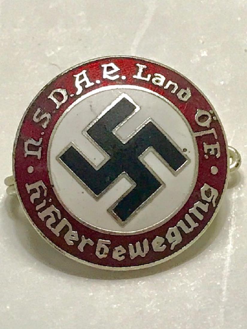 NAZI German Swastika NSDAP 3rd Reich Enameled Pin: NAZI German Swastika NSDAP 3rd Reich Enameled Pin