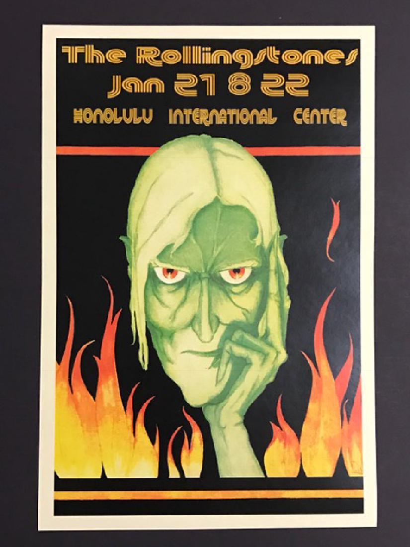 The ROLLING STONES Concert Poster – Very Cool: Honolulu Hawaii - 12” x 18” - Print Date Unknown