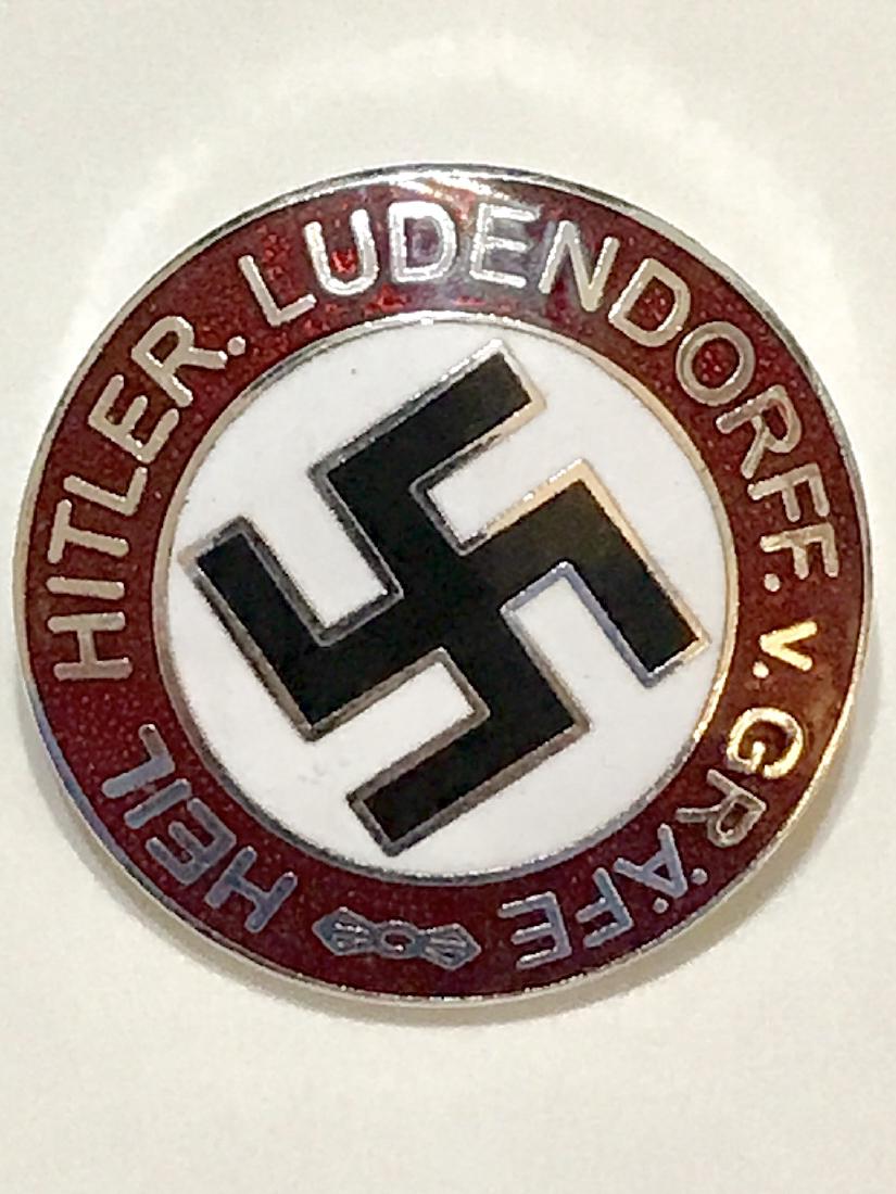 German Nazi Adolf Hitler Enameled Uniform Pin: German Nazi Adolf Hitler Enameled Uniform Pin