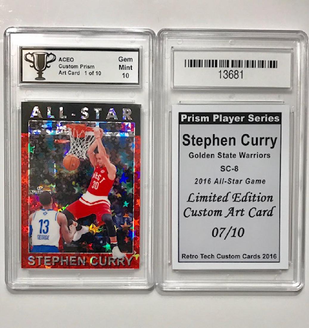 Scarce STEPHEN CURRY Custom Prism Basketball Card: Only 10 Produced – Numbered 07 of 10 – Gem Mint 10