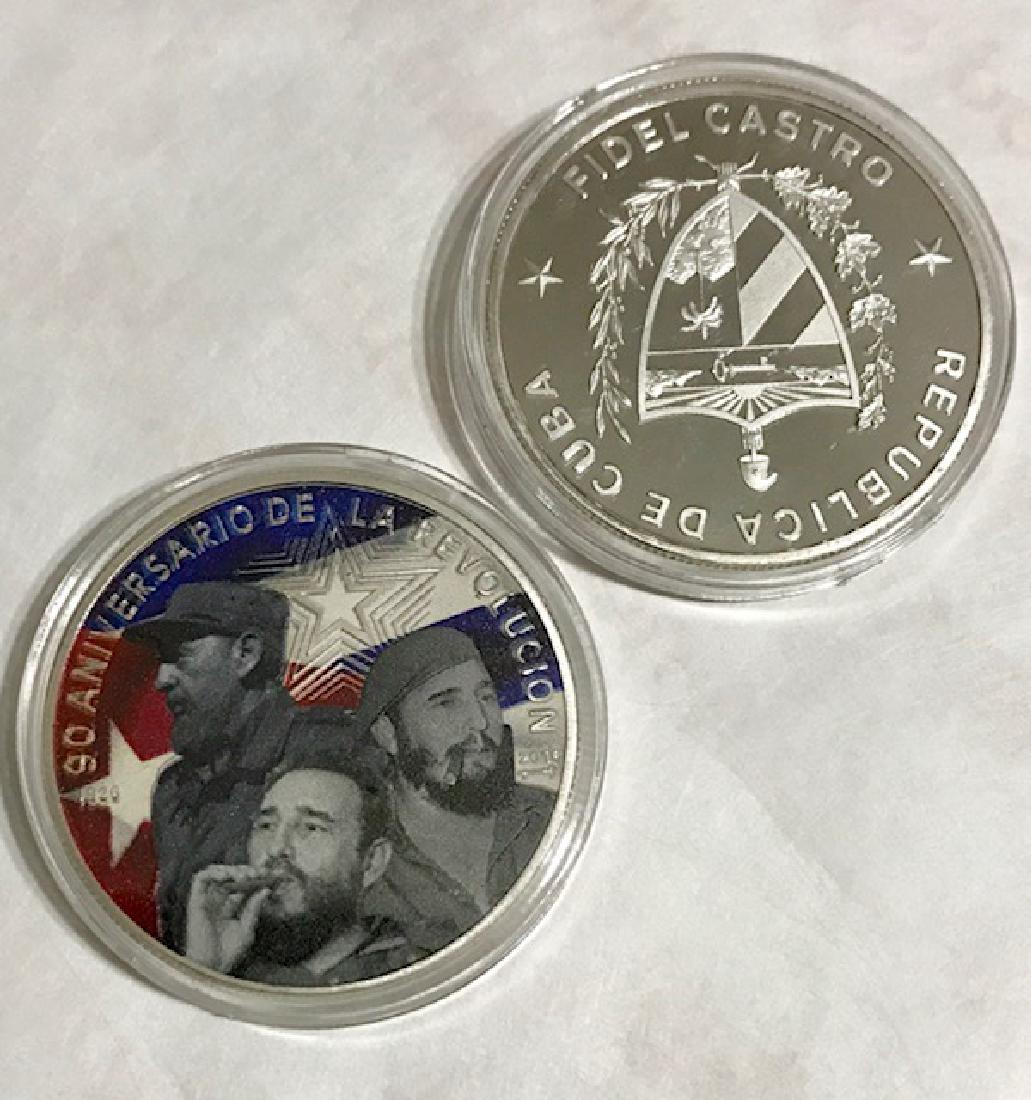 FIDEL CASTRO Revolution Colored Silver Clad Coin: FIDEL CASTRO Revolution Colored Silver Clad Coin