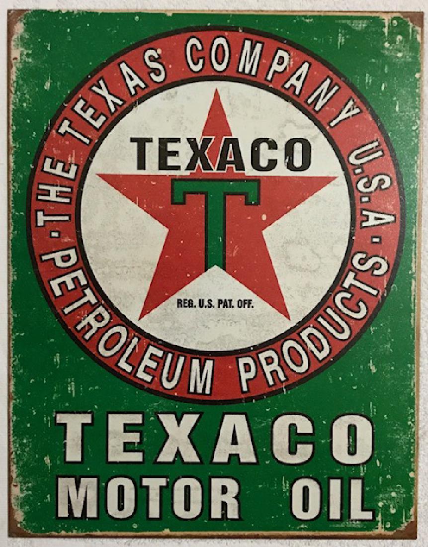 TEXACO Gas & Oil Nostalgic Metal Sign 14” x 16”: TEXACO Gas & Oil Nostalgic Metal Sign 14” x 16”