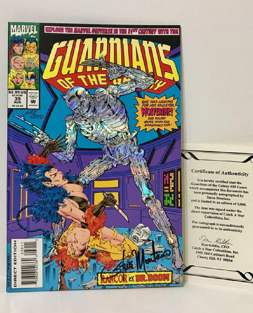 Signed w/COA - GUARDIANS of the GALAXY Comic Book: Authentic Hand Signed & #’d by Steve Montano - COA