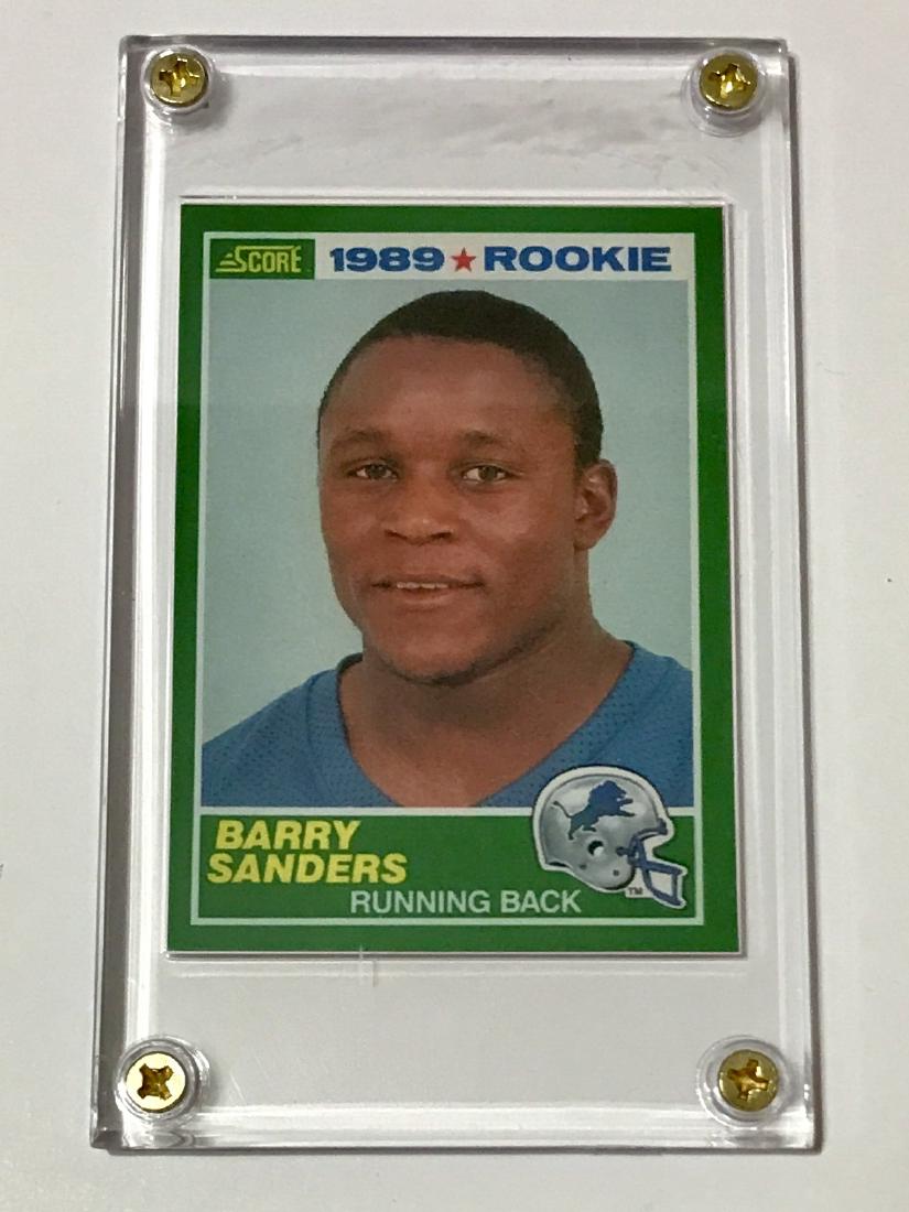 1989 Score 1st BARRY SANDERS Rookie Football Card: 1989 Score 1st BARRY SANDERS Rookie Football Card