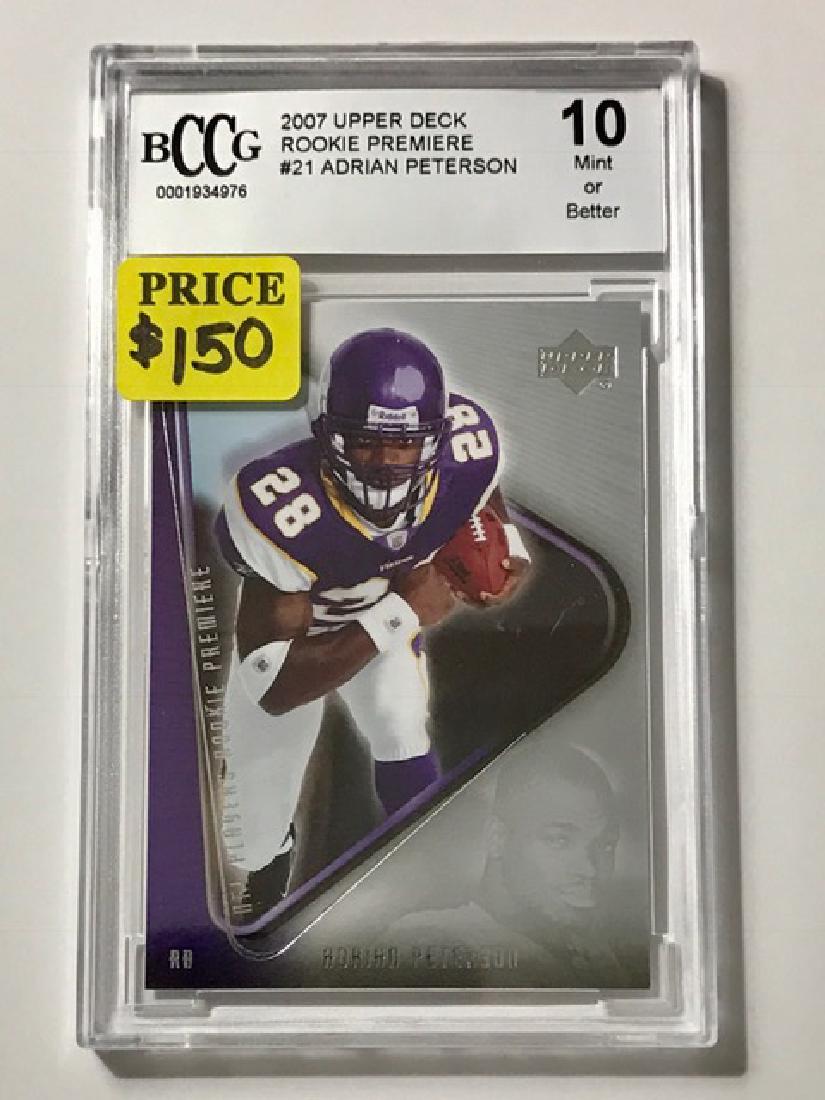 Gem 10 ADRIAN PETERSON Rookie Football Card: Gem 10 ADRIAN PETERSON Rookie Football Card